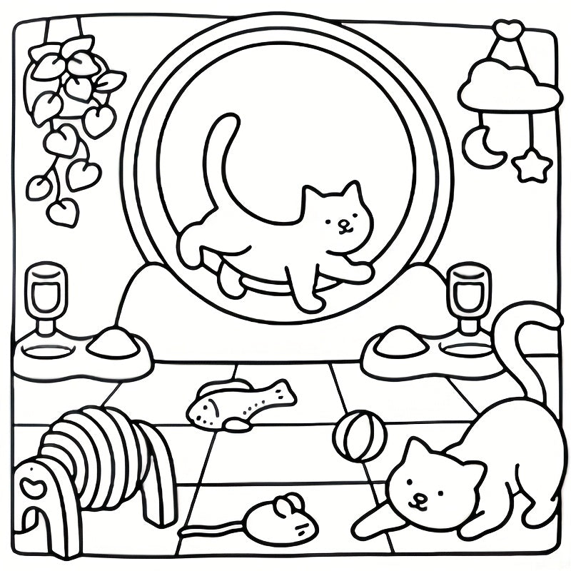 Cat moments Vuxenmålarbok