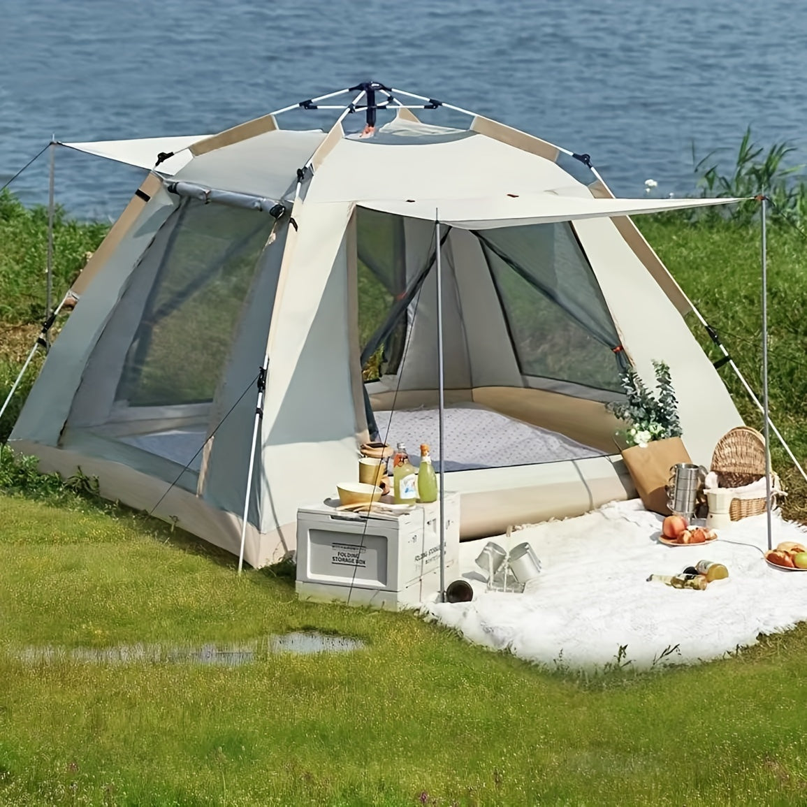 4-8 Personer Campingtält. Snabb uppsatt