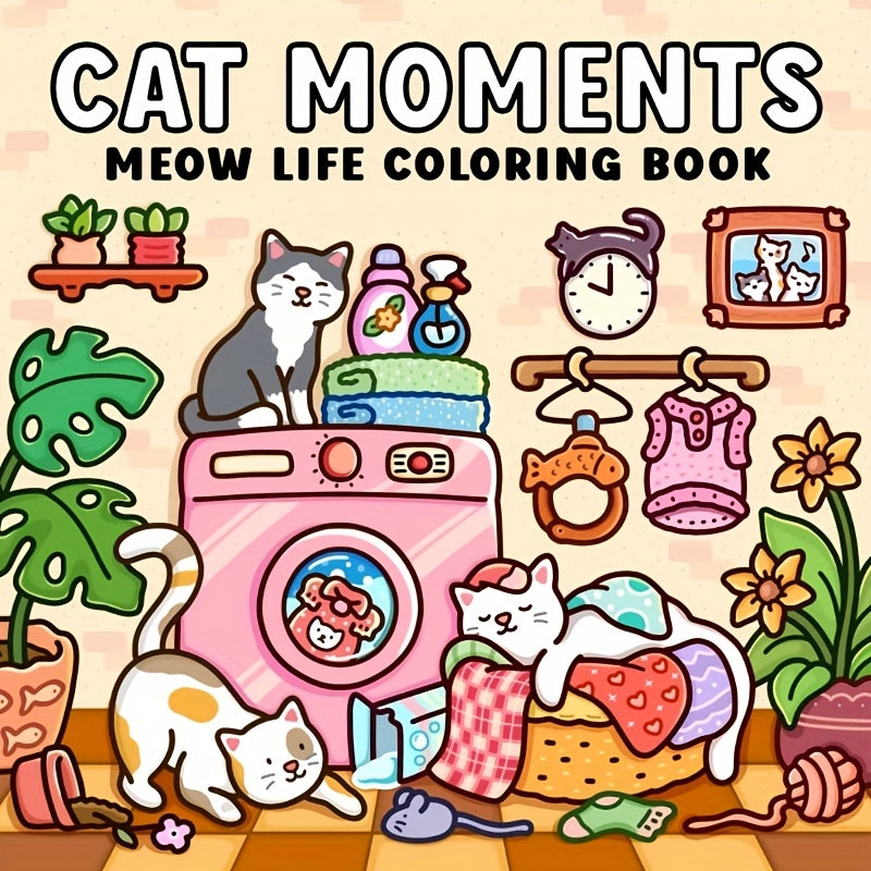 Cat moments Vuxenmålarbok