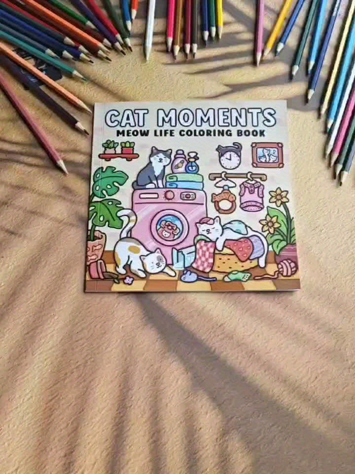 Cat moments Vuxenmålarbok