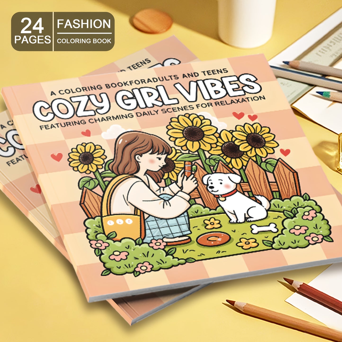 Cozy Girl Vibes Vuxenmålarbok