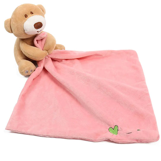 Soft Bear Comfort Blanket and Toy for Infants