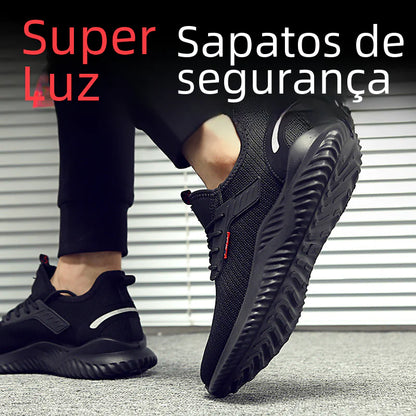 Men's Safety Shoes with Steel Toe, Lightweight & Slip-Resistant