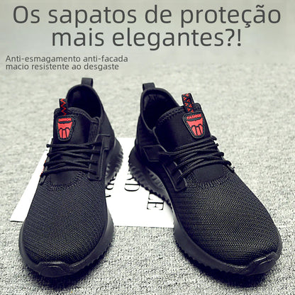 Men's Safety Shoes with Steel Toe, Lightweight & Slip-Resistant