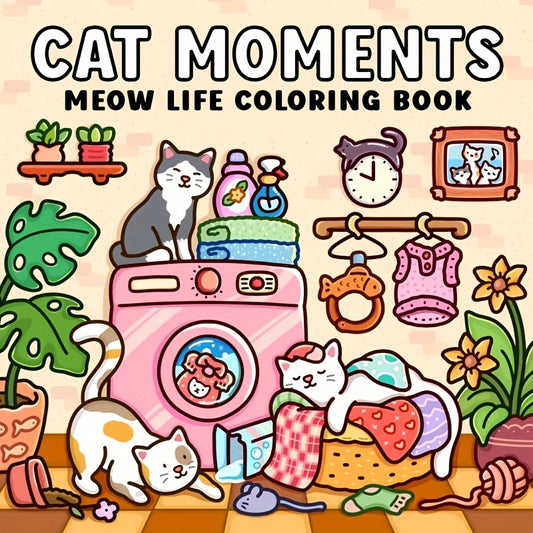 Cat moments Vuxenmålarbok