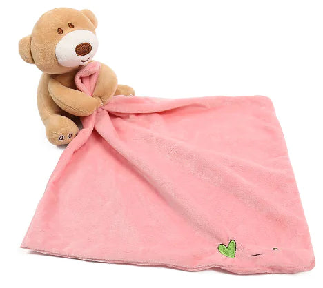 Soft Bear Comfort Blanket and Toy for Infants